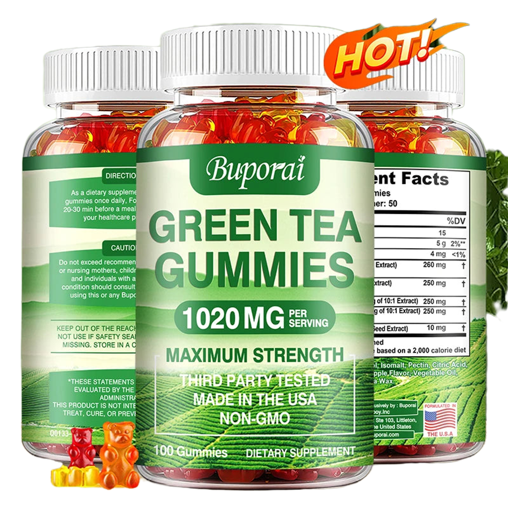 Green Tea Gummies with Green Coffee Bean Extract — Metabolism & Energy Support