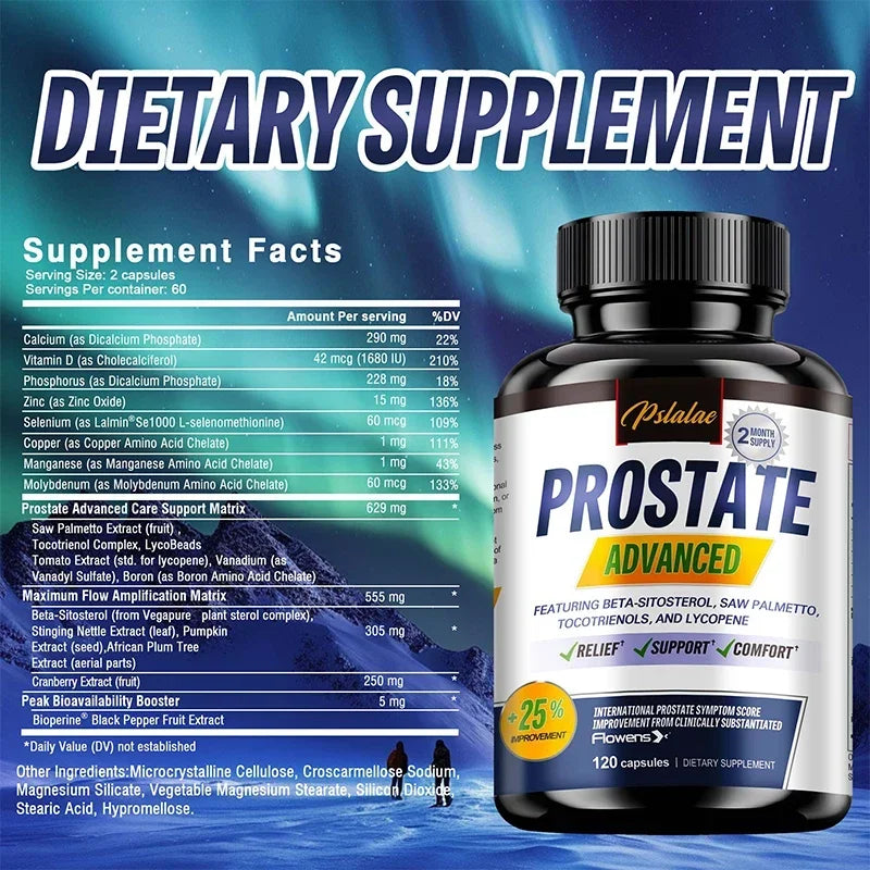 Prostate Supplement - Relieve Bladder & Urination Problems, Improves Immunity, Supports Prostate and Urinary Tract Health