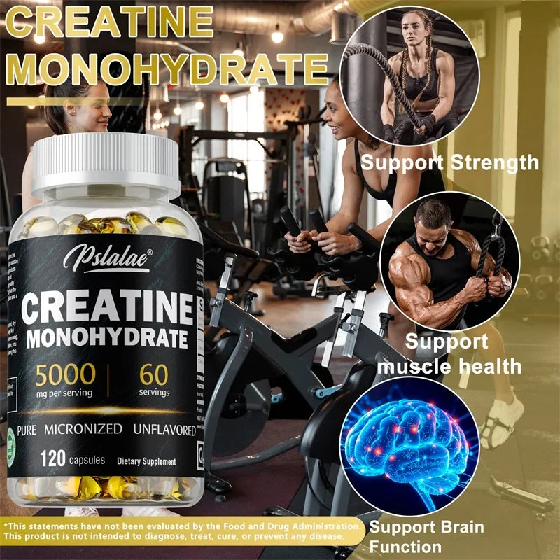 Creatine Monohydrate Capsule - Enhance Muscle Strength, Relieve Fatigue, Promote Energy Production, and Improve Performance