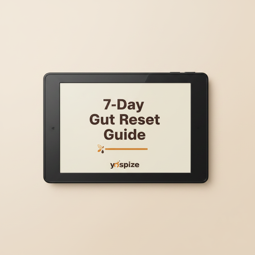 7-Day Gut Reset Guide - Tablet Mockup