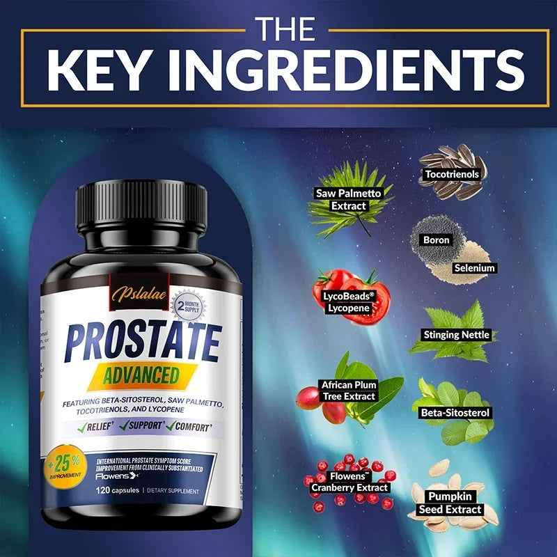 Prostate Supplement - Relieve Bladder & Urination Problems, Improves Immunity, Supports Prostate and Urinary Tract Health