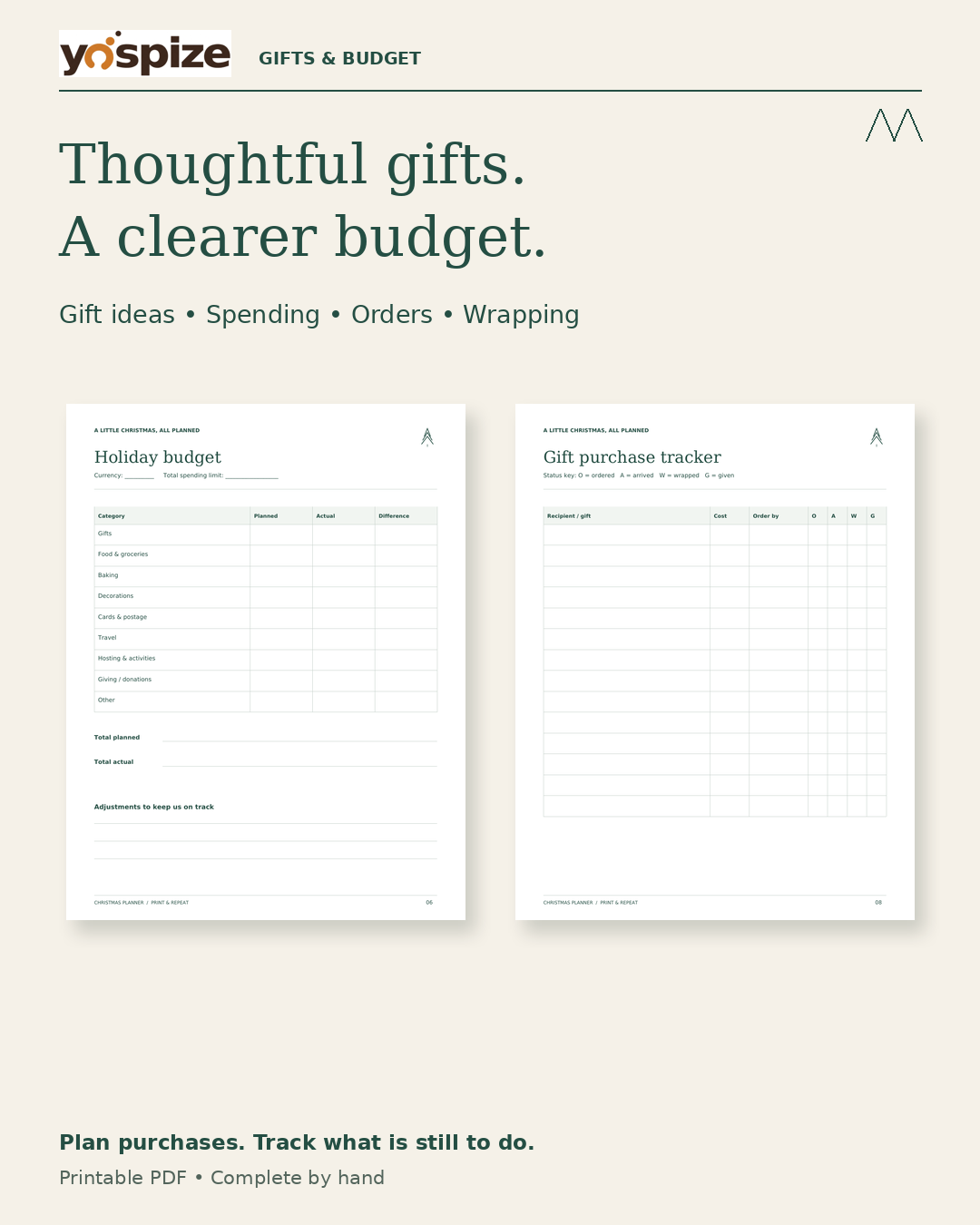 A Little Christmas, All Planned — Printable & Fillable Christmas Planner Bundle