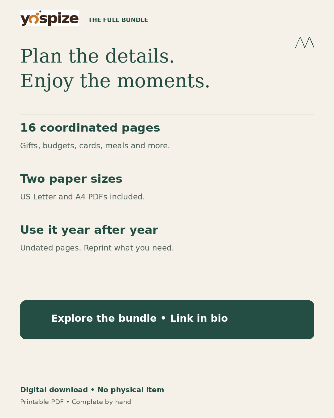 A Little Christmas, All Planned — Printable & Fillable Christmas Planner Bundle