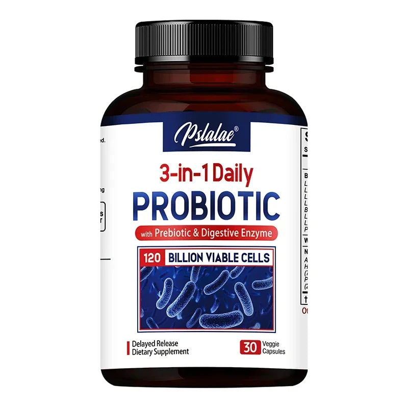 Probiotics + Prebiotics + Digestive Enzymes - Promote Intestinal Flora Digestive Health Women & Men Provide Lasting Energy