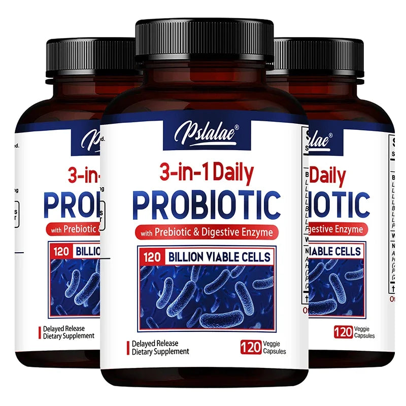 Probiotics + Prebiotics + Digestive Enzymes - Promote Intestinal Flora Digestive Health Women & Men Provide Lasting Energy