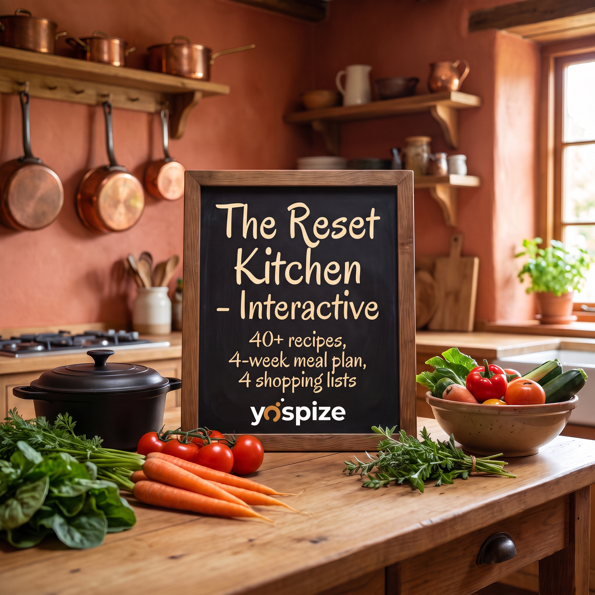 The Reset Kitchen — 40 Recipes, 4-Week Meal Plan & Shopping Lists