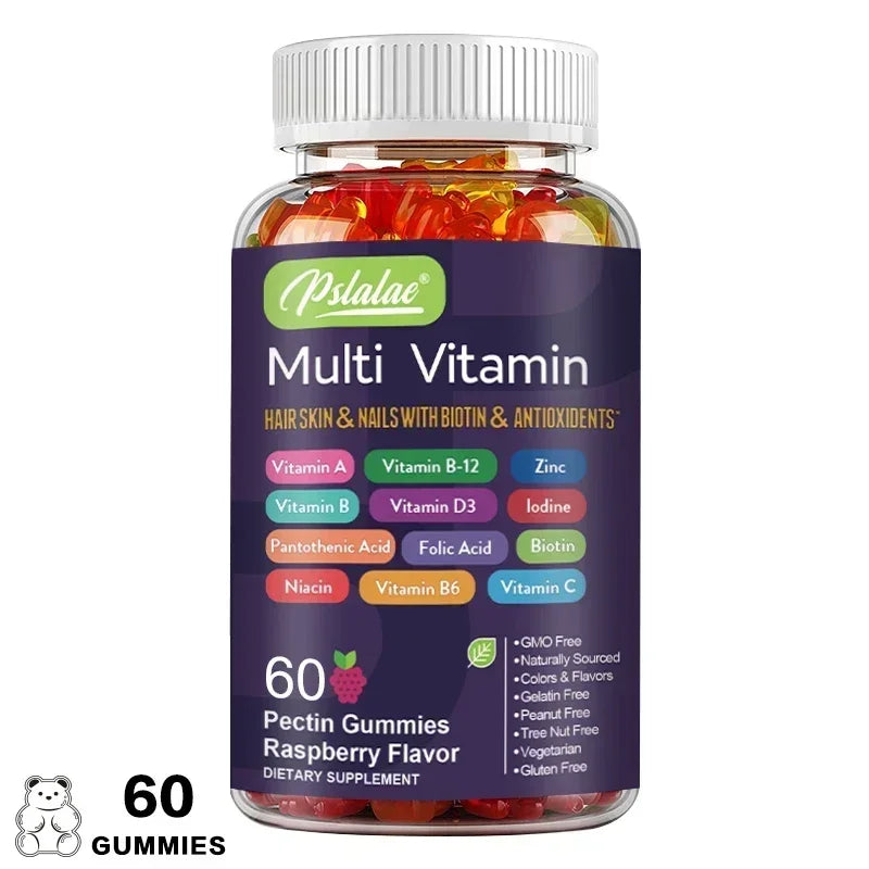 Multivitamin Gummies - to Provide Energy, for Skin, Hair and Nails Health, Support Immune, Overall Health