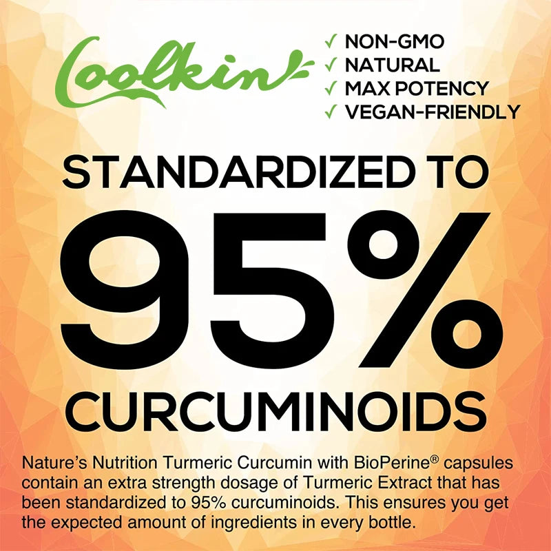 Curcumin Capsules - Natural Joint Support with Black Pepper - Relieve Joint Pain